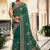 Green Kashmiri Resham Embroidered Georgette Saree With Blouse Piece