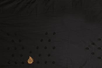 Black Zari Resham Stone Embroidered Net Party Wear Saree With Blouse Piece 5