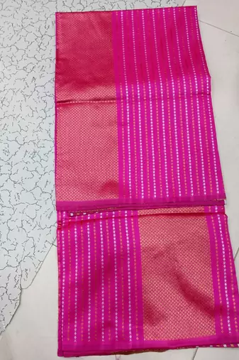  Pink Woven Art Silk Saree With Blouse