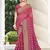Pink Zari Embroidered Border Georgette Party Wear Georgette Saree With Blouse Piece