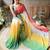 Kimisha women's green georgette sequence saree with unstitched blouse piece