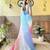 Kimisha women's sky blue georgette sequence saree with unstitched blouse piece