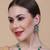 Designer silver plated lavander triangle ad necklace with sparkling cz stones