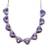 Designer silver plated lavander triangle ad necklace with sparkling cz stones
