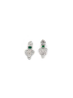 Green ad mango leaf bridal necklace set 5