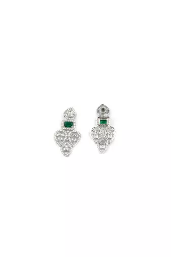 Green ad mango leaf bridal necklace set