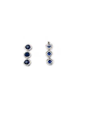 Blue cz-ad subtle necklace set 5