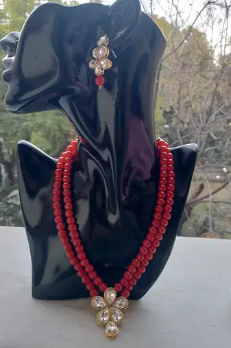 Rozemili pearl  necklace set