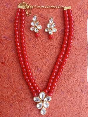 Rozemili pearl  necklace set 4