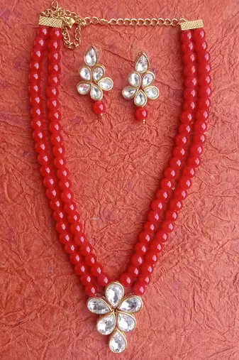 Rozemili pearl  necklace set