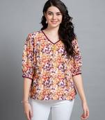 multicolor pure cotton blend abstract bored schiffli embroidered a-line top