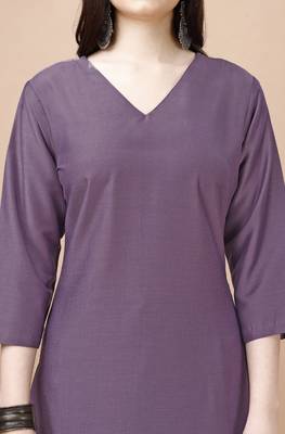  lavender chinon silk solid kurta with pant 5