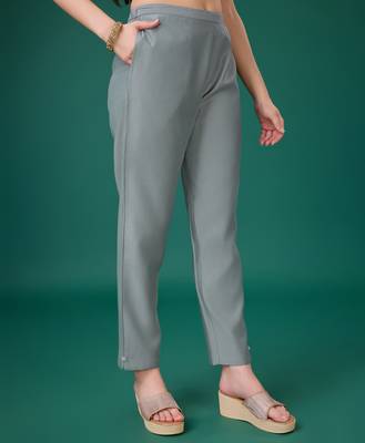  grey chanderi silk bored schiffli embroidered chikankari kurta with pant & dupatta 6