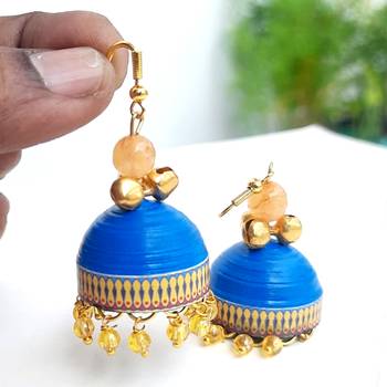 Quilled jhumkas qjch8 2