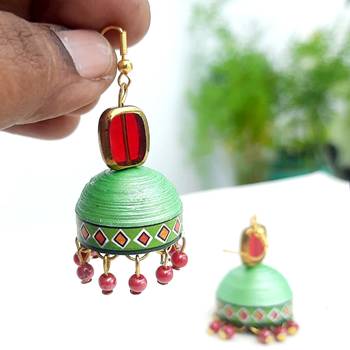 Quilled jhumkas qjbl1 2