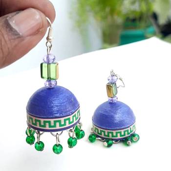 Quilled jhumkas qjbl4 2