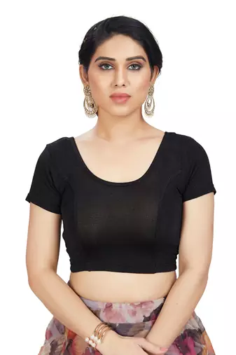 High Neck Silver Full Net Padded Sleeveless Readymade Saree Blouse