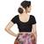 High Neck Silver Full Net Padded Sleeveless Readymade Saree Blouse
