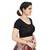 High Neck Silver Full Net Padded Sleeveless Readymade Saree Blouse