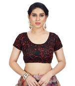 High Neck Silver Full Net Padded Sleeveless Readymade Saree Blouse