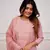 Peach Rayon Slub Embroidered work Straight cut Kurta Pant and Dupatta Set