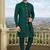 Men's bottle green indo western dresses set