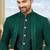 Men's bottle green indo western dresses set