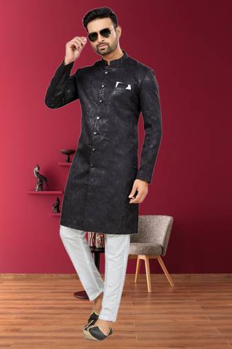 Men's black indo western dresses set