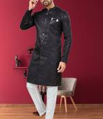 Men's black indo western dresses set