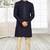 Men's navy blue indo western dresses set