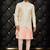 Men's off white & peach indo western dresses set