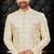 Men's off white & peach indo western dresses set