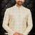 Men's off white & peach indo western dresses set