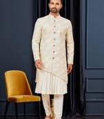 Men's off white indo western dresses set