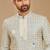 Men's silver & cream indo western dresses set