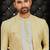 Men's yellow & off white indo western dresses set