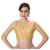 Womens Net Butter Crepe Black DesignerPadded 3/4th Sleeves Readymade Saree Blouse