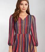 Keri perry women's multicolor polyester stripe flared western top