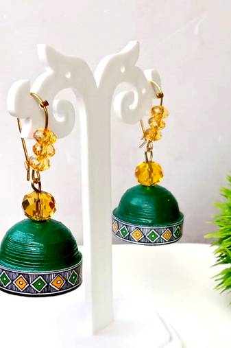 Quilled hanging  jhumkas 37