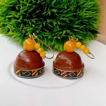 Quilled hanging  jhumkas 38 2