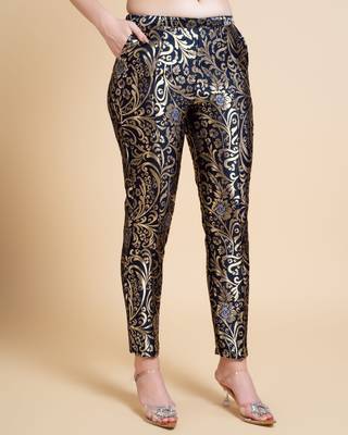  navy blue jacquard ethnic motifs brocade woven design festive & party co-ord set 5