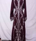 Brown Zari & Hand work Georgette Morocco style Kaftan wedding wear