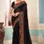 Women'S Black Resham Embroidered Georgette Saree With Blouse Piece By Manu Fashion Era