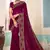 Women'S Purple Resham Embroidered Georgette Saree With Blouse Piece By Manu Fashion Era