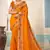 Women'S Mustard Resham Embroidered Georgette Saree With Blouse Piece By Manu Fashion Era
