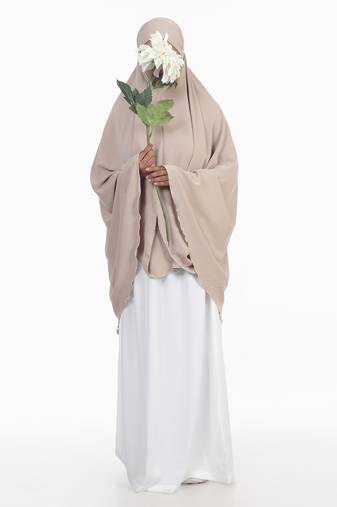 Ana beige without sleeves makhna