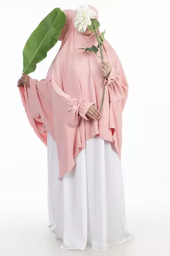 Ana peach with sleeves makhna