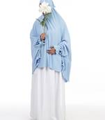 Ana sky blue with sleeves makhna