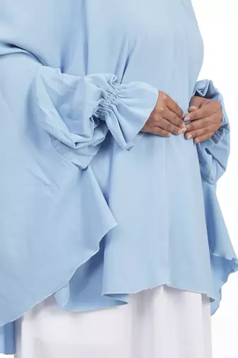 Ana sky blue with sleeves makhna