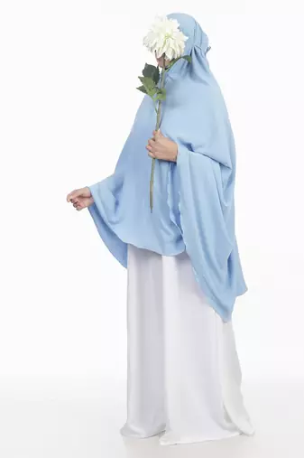 Ana sky blue without sleeves makhna